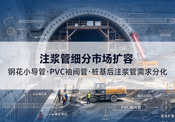 芦溪注浆管细分市场扩容，隧道钢花小导管、PVC 袖阀管、桩基后注浆管需求分化